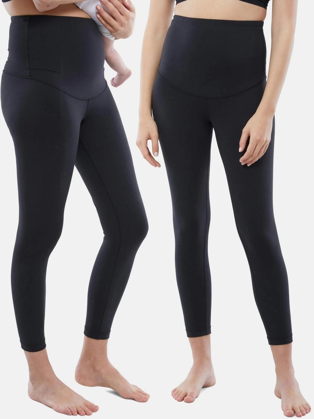 GAP Black Maternity High-Waist Leggings